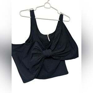 Free People Black Bow Detail Tank Top